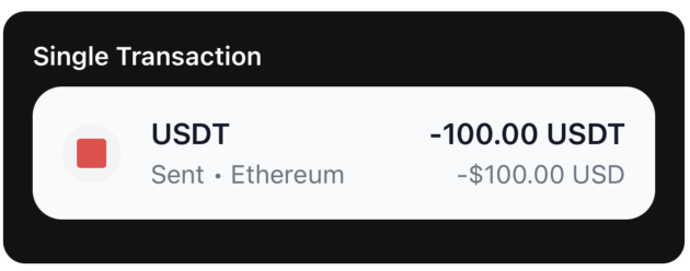 Transaction Item - dark theme